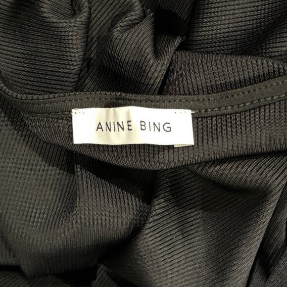 ANINE BING Montana Ribbed Midi Dress Size Medium - Picture 8 of 11